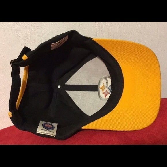 VINTAGE 1990s Pittsburgh Steelers w Patch NFL hat Ball cap by Logo Athletic New - Picture 5 of 6